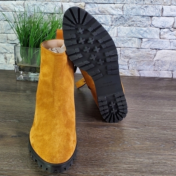 Stuart Weitzman Riley Lug Sole Suede Ankle Boots - Picture 8 of 11